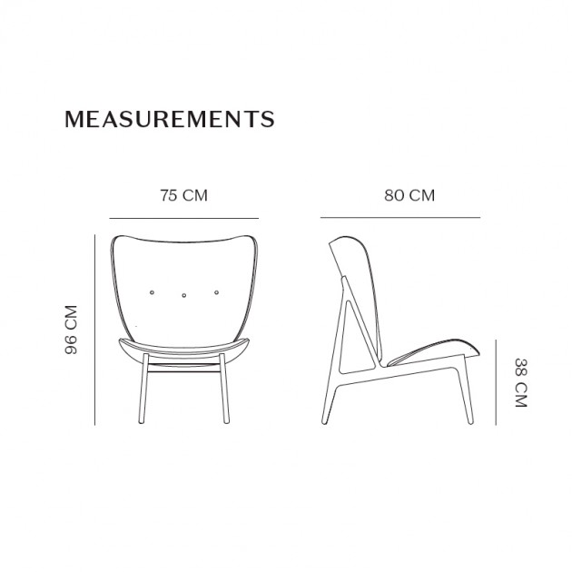 Medidas sillón Elephant Lounge de Norr11 en Moises Showroom