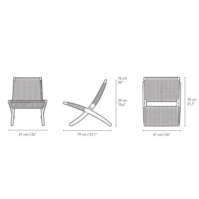 Medidas MG501 Cuba Chair de Carl Hansen Medidas MG501 Cuba Chair de Carl Hansen