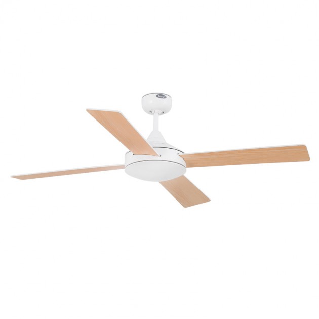 ventilador Mallorca Faro Barcelona blanco palas reversibles arce