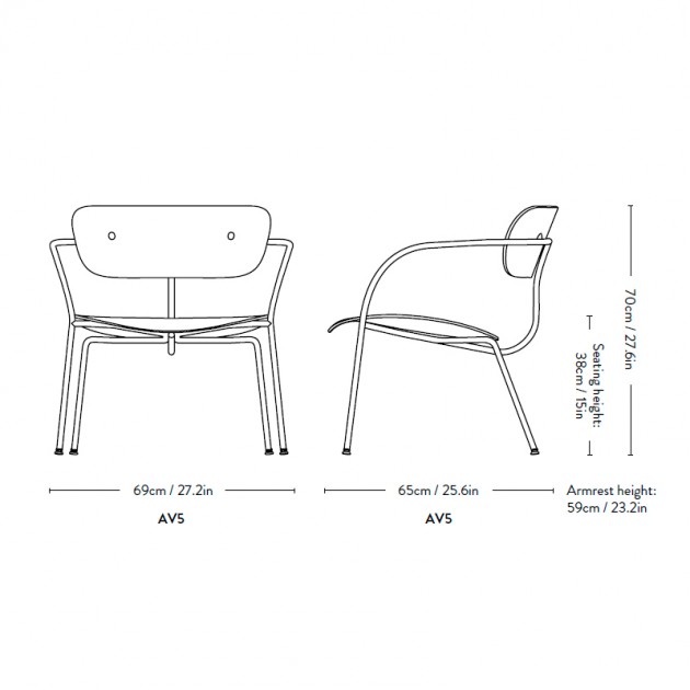 Medidas Pavilion AV5 de &Tradition en Moises Showroom