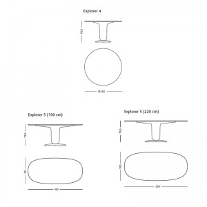 medidas Explorer Dining table Bd Barcelona