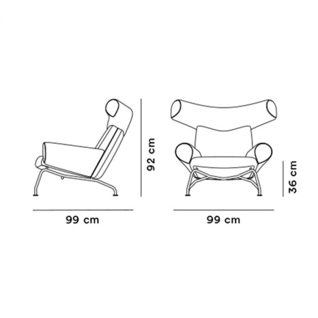 medidas Wegner OX Chair Fredericia