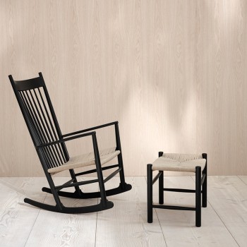 ambiente mecedora Wegner J16 negra Fredericia ambiente mecedora Wegner J16 negra Fredericia