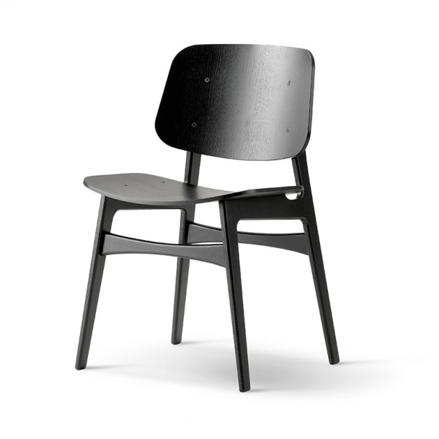 silla Soborg Fredericia roble negro