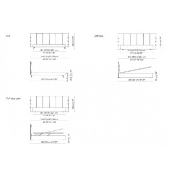 dimensiones cama Cuff Bonaldo dimensiones cama Cuff Bonaldo
