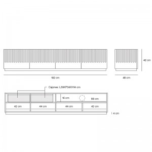 Medidas Mueble Tv Doric de Teulat