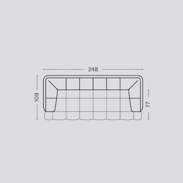 Sofá Quilton 3 Seater de HAY en Moises Showroom