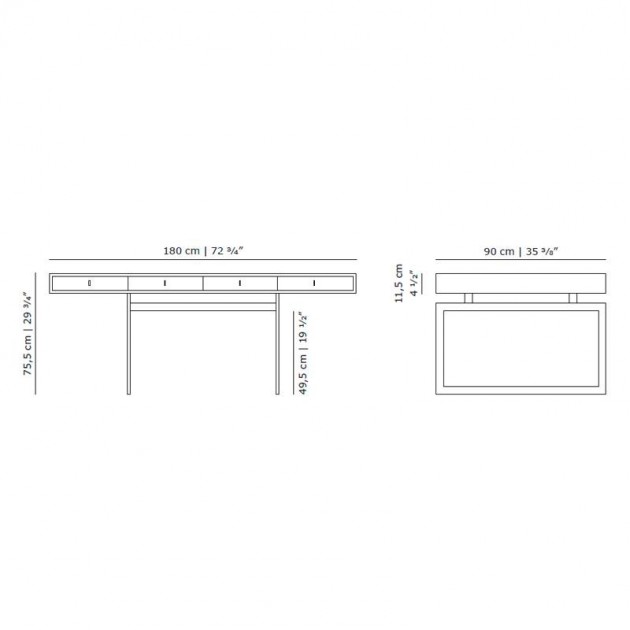 Medidas escritorio Office Desk de Karakter en Moises Showroom