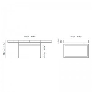 Medidas escritorio Office Desk de Karakter en Moises Showroom