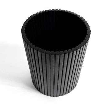 Ethnicraft Roller Max Wastebasket in Black Mahogany Ethnicraft Roller Max Wastebasket in Black Mahogany
