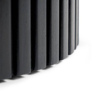 Ethnicraft Roller Max Wastebasket in Black Mahogany Ethnicraft Roller Max Wastebasket in Black Mahogany