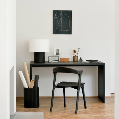 Ethnicraft Papelera Roller Max en caoba negro Ethnicraft Papelera Roller Max en caoba negro