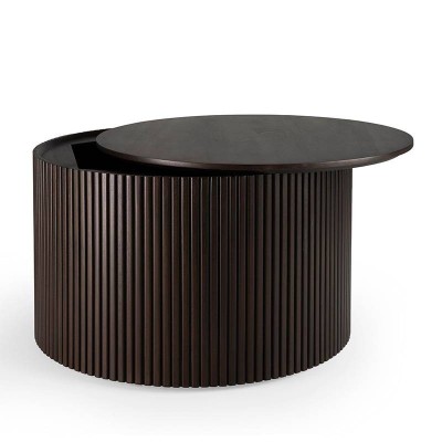Mesa de café Roller Max Caoba de Ethnicraft en Moises Showroom Mesa de café Roller Max Caoba de Ethnicraft en Moises Showroom