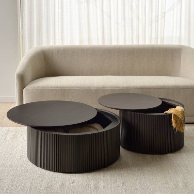 Mesas de café Roller Max de Ethnicraft en Moises Showroom Mesas de café Roller Max de Ethnicraft en Moises Showroom