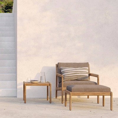 Mesa auxiliar Jack de exterior en madera de teca Mesa auxiliar Jack de exterior en madera de teca
