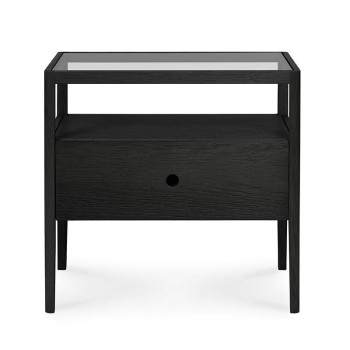 Ethnicraft Spindle tavolino di servizio in rovere nero Ethnicraft Spindle tavolino di servizio in rovere nero