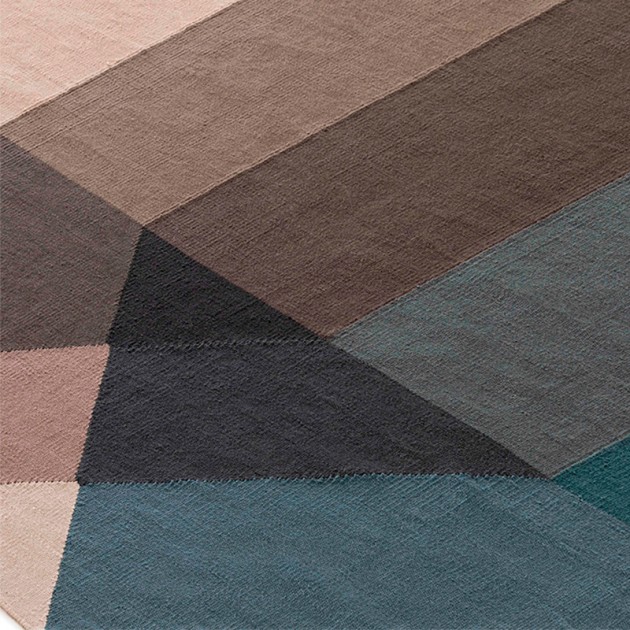 Detalle Kilim Diamond Blue-Brown