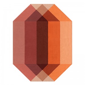 Kilim Diamond Orange Wine Outdoor de Gan Rugs