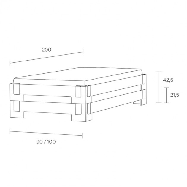 Cama Tagedieb apilable Moorman medidas