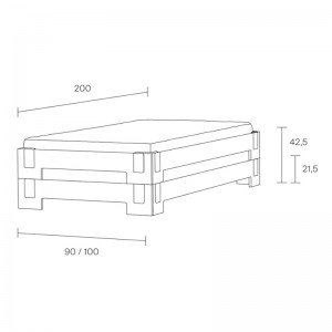 Cama Tagedieb apilable Moorman medidas