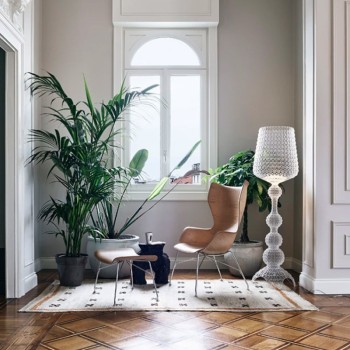 Fauteuil K/Wood rembourré en cuir par Philippe Starck pour Karteell Fauteuil K/Wood rembourré en cuir par Philippe Starck pour Karteell