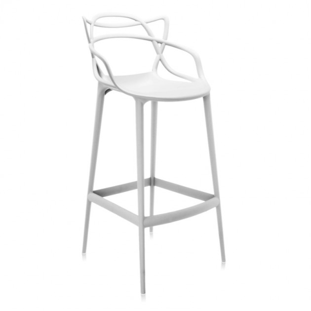 Taburete Masters de Kartell blanco h75