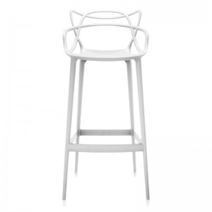 Frente Taburete Masters de Kartell blanco h75