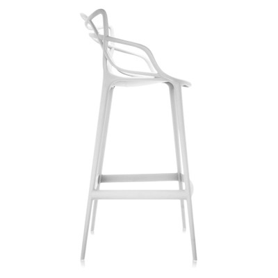 Perfil Taburete Masters de Kartell blanco h75 Perfil Taburete Masters de Kartell blanco h75