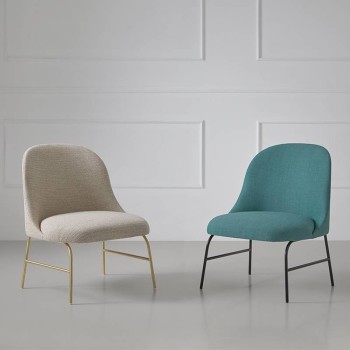 Poltrona Flap con base in metallo di Viccarbe Poltrona Flap con base in metallo di Viccarbe
