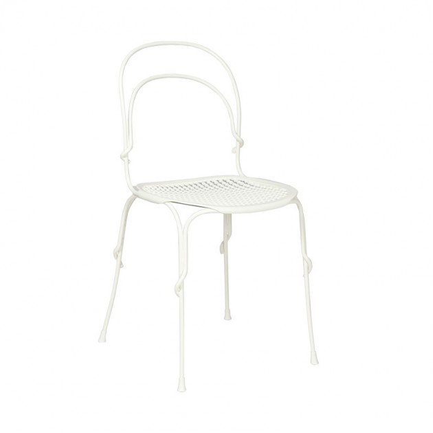 Silla Vigna color blanco y blanco de Martino Gamper