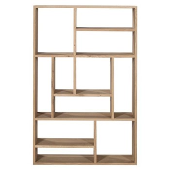 Estantería de pie M Rack medidas 90x30 x139 en roble con estantes verticales y horizontales en su interior Estantería de pie M Rack medidas 90x30 x139 en roble con estantes verticales y horizontales en su interior