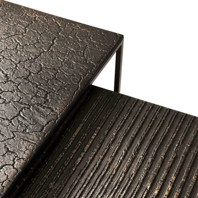 Conjunto mesa centro Pentagon de Ethnicraft en Moises Showroom Conjunto mesa centro Pentagon de Ethnicraft en Moises Showroom