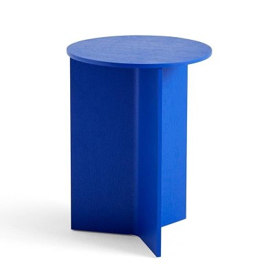 Mesa Slit Table Wood High Vivid Blue de HAY en Moises Showroom Mesa Slit Table Wood High Vivid Blue de HAY en Moises Showroom