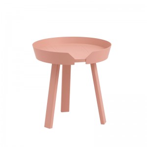 Around Coffee Table Small tan rose de Muuto en Moises Showroom