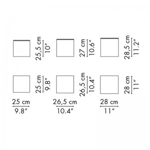 Measurements nesting tables PK71 by Fritz Hansen