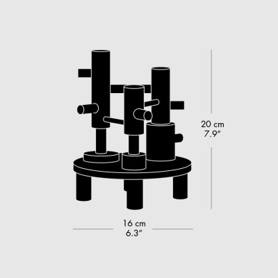 Stainless steel candleholder designed by Jaime Hayón Measurements Stainless steel candleholder designed by Jaime Hayón Measurements