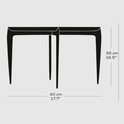 Medidas Large Black Foldable Tray Table de Fritz Hansen Medidas Large Black Foldable Tray Table de Fritz Hansen