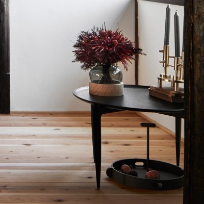 Large Black Foldable Tray Table de Fritz Hansen Large Black Foldable Tray Table de Fritz Hansen