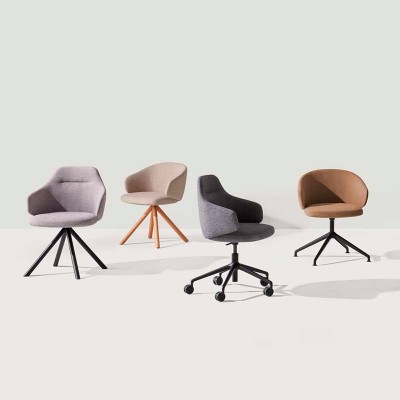 Inclass, Binar 60 armchair with low backrest 4 aluminum spokes Inclass, Binar 60 armchair with low backrest 4 aluminum spokes