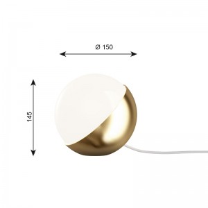 Small Brass VL Studio floor/table lamp measurements by Louis Poulsen