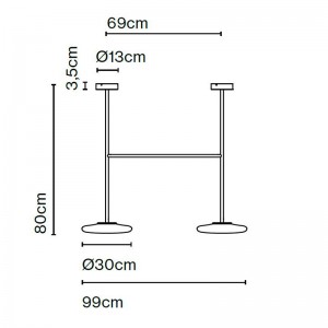 Medidas Ihana 2x80 de Marset