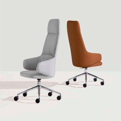Sillón con ruedas Binar Executive de respaldo alto en Moises Showroom Sillón con ruedas Binar Executive de respaldo alto en Moises Showroom
