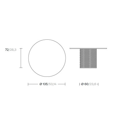 Medida mesa Mesh de Kettal en Moises Showroom Medida mesa Mesh de Kettal en Moises Showroom