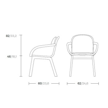 Medidas Silla Vimini de Kettal en Moises Showroom Medidas Silla Vimini de Kettal en Moises Showroom