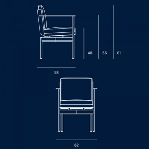 Medidas silla Onde de Gandía Blasco