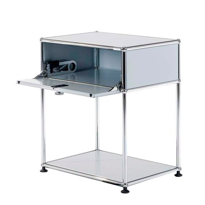 Mesa de noche USM Haller con 1 puerta abatible puerta abierta Mesa de noche USM Haller con 1 puerta abatible puerta abierta