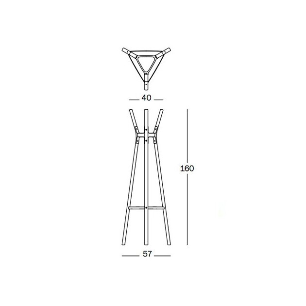 dimensiones Perchero Steelwood Magis