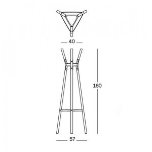 dimensiones Perchero Steelwood Magis