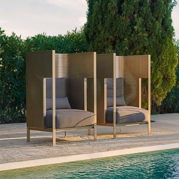 Sillón Cocoon Solanas dorado de Gandía Blasco fotografía ambientada Sillón Cocoon Solanas dorado de Gandía Blasco fotografía ambientada