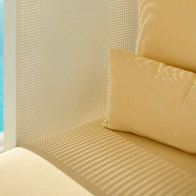 Sillón Cocoon Solanas blanco de Gandía Blasco fotografía de detalle Sillón Cocoon Solanas blanco de Gandía Blasco fotografía de detalle